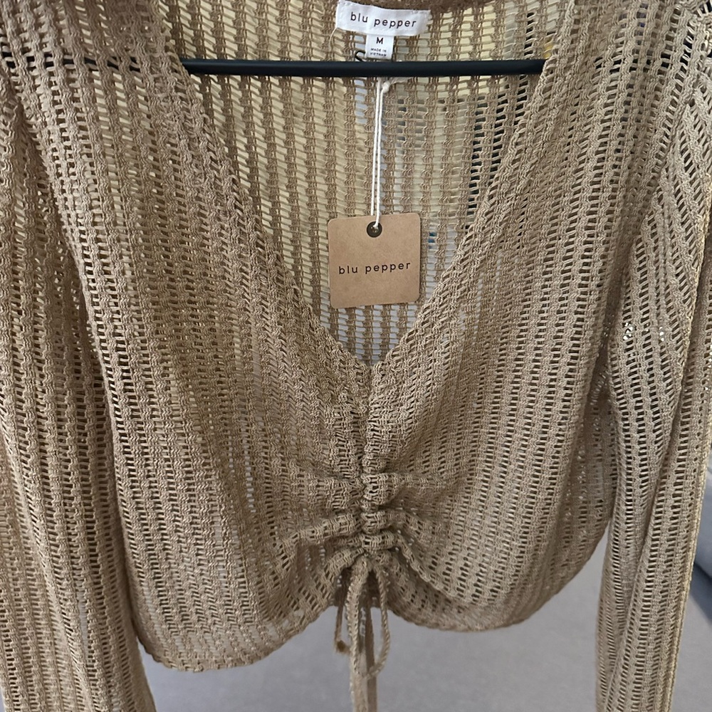 Blu Pepper Beige Knit Sweater